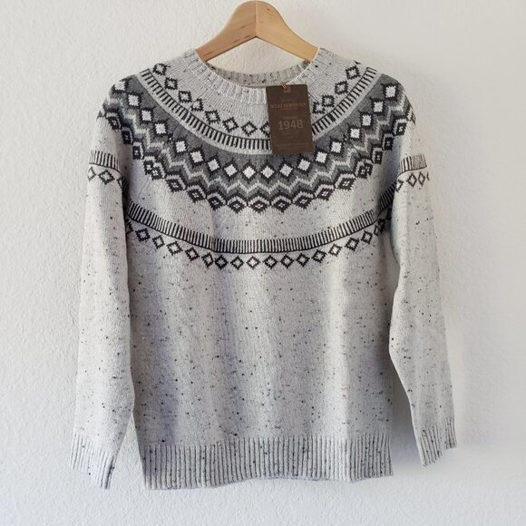 NWT - Weatherproof Vintage Ladies' Gray Fairisle Sweater - Size XL - Picture 4 of 7